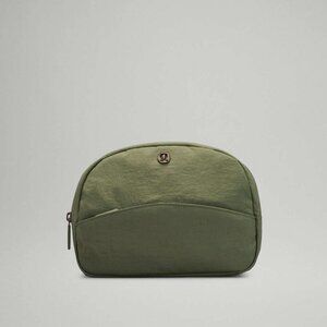 NWT Lululemon Double-Zip Pouch Green Twill *2L